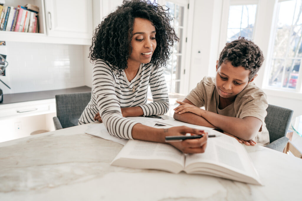 Child studying